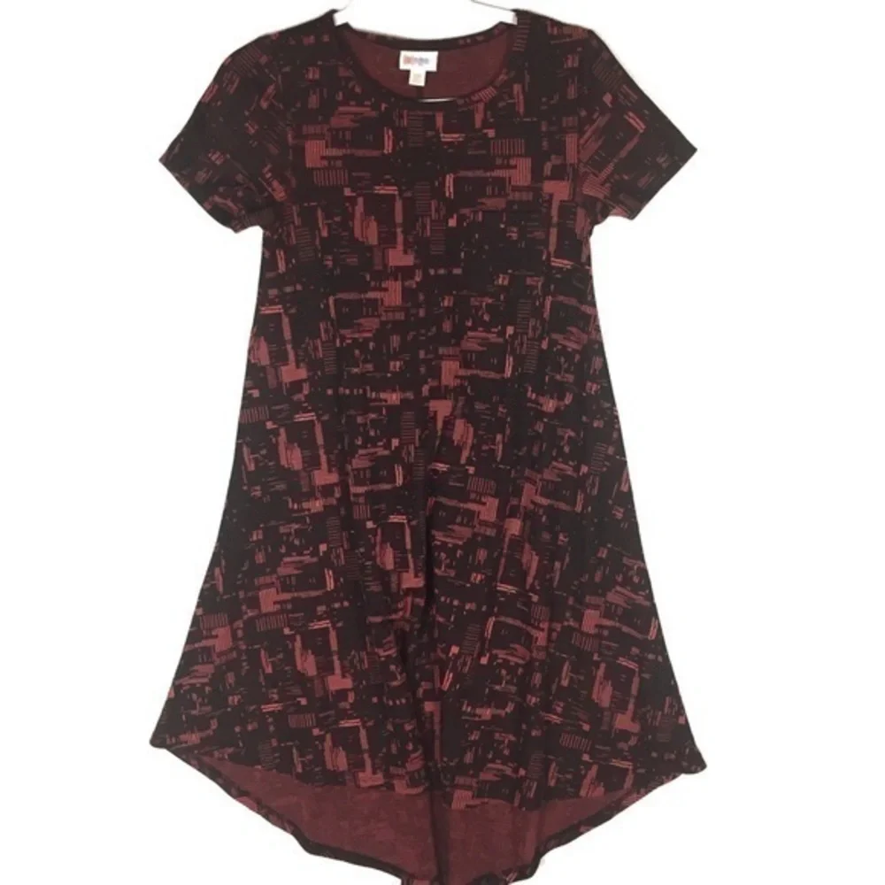 Lularoe Carly‎ Abstract Print Short Sleeve Dress